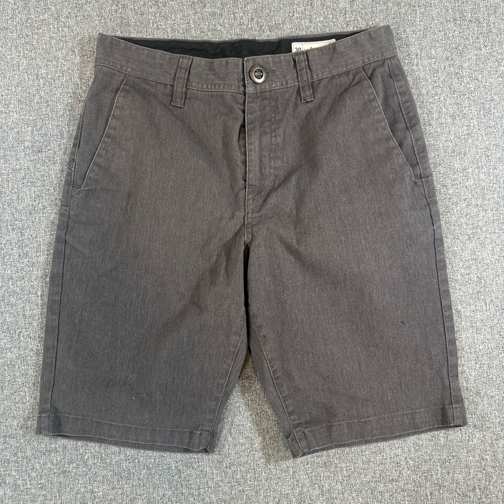 Volcom Shorts Mens 30 Frickin Modern Stretch Charcoal Grey Repreve Condition